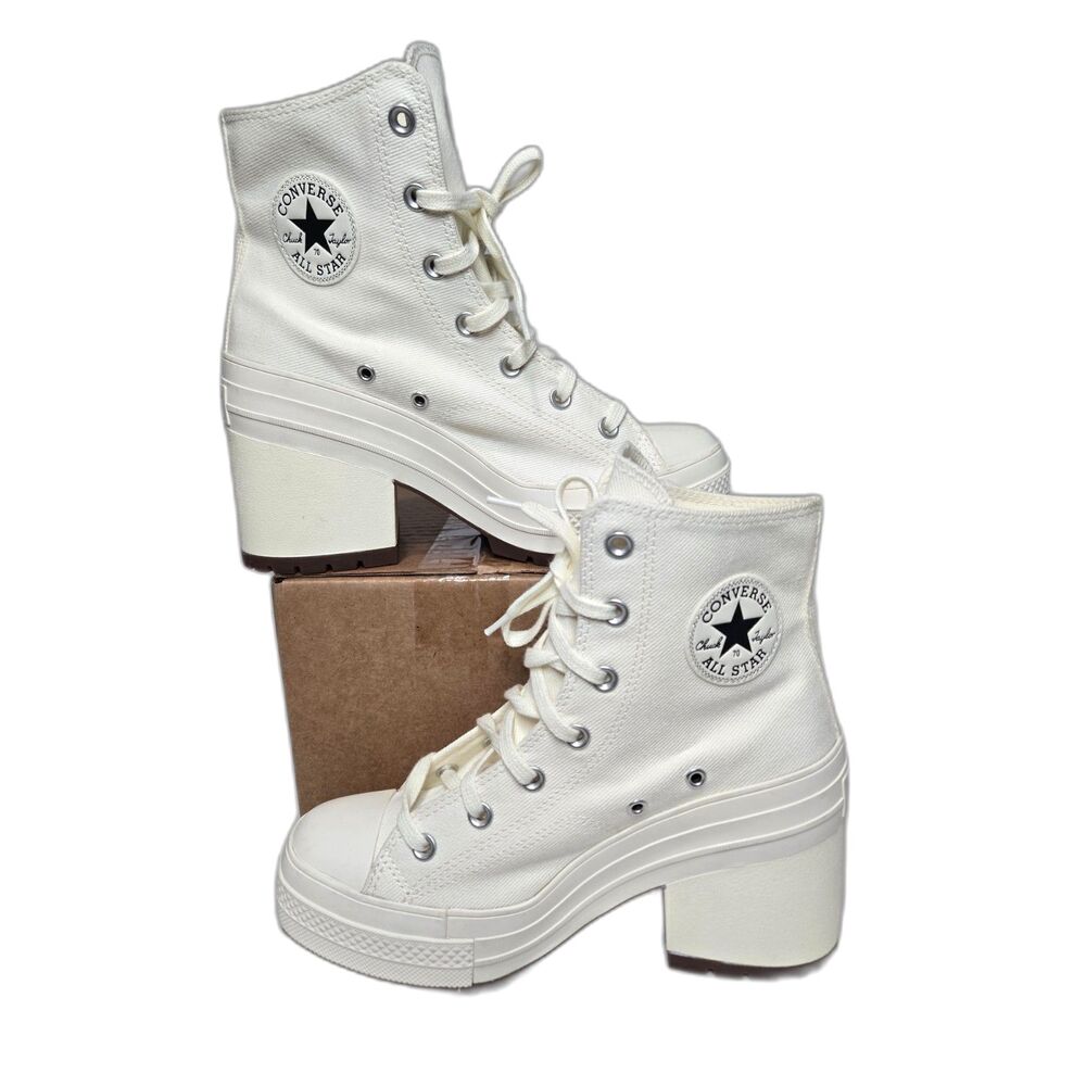 Converse Chuck 70 De Luxe Chunky Heel Shoes | Women's 9 / Men's 7 | White Canvas